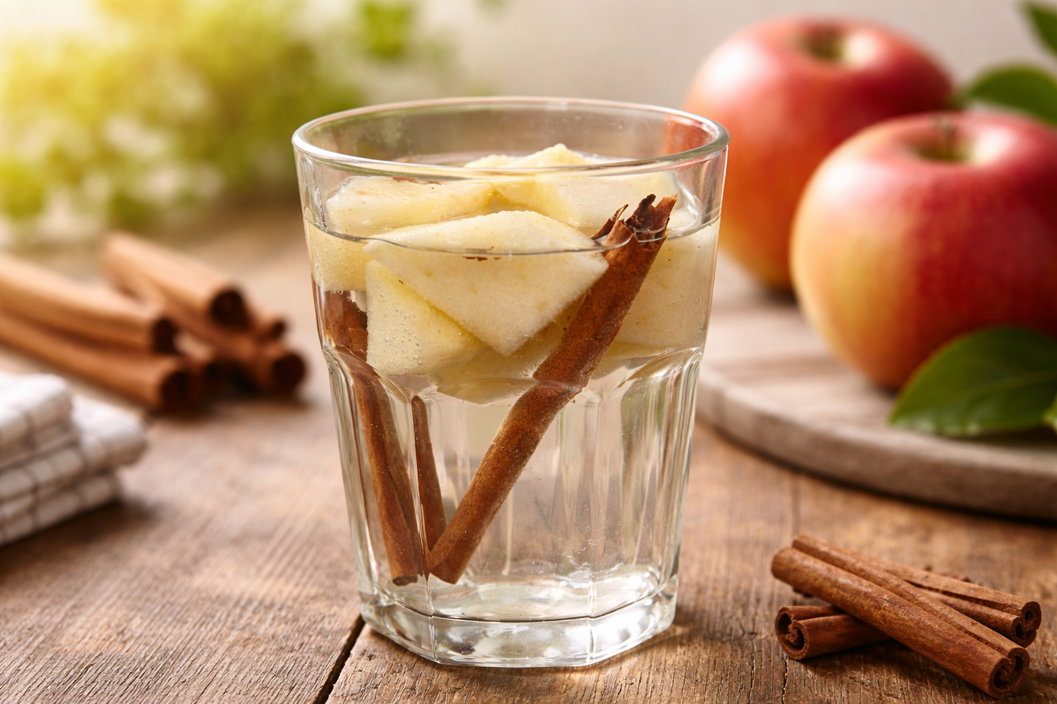 Agua manzana canela